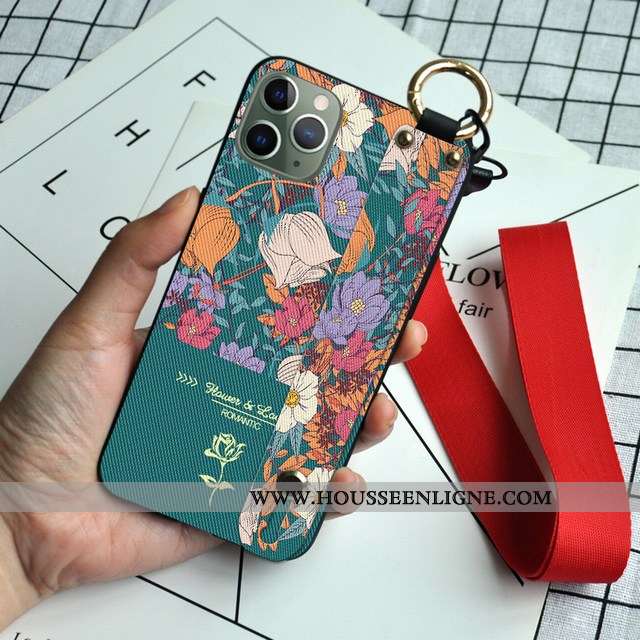 Housse iPhone 11 Pro Tendance Fluide Doux Vert Tout Compris Créatif Téléphone Portable Personnalité 