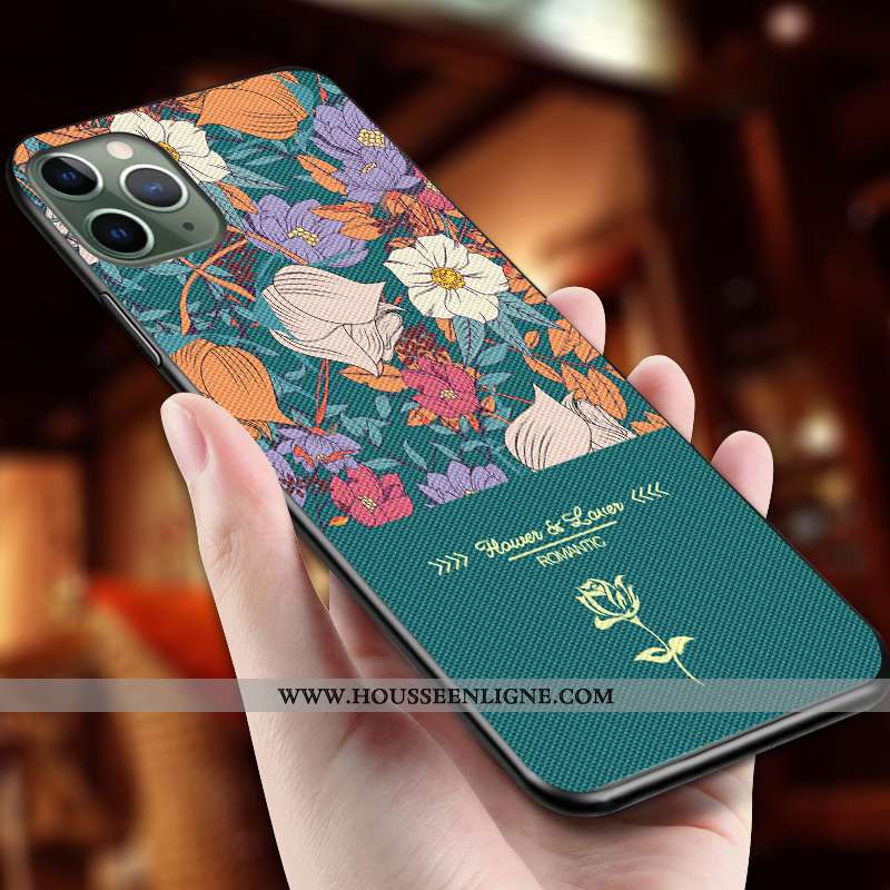 Housse iPhone 11 Pro Tendance Fluide Doux Vert Tout Compris Créatif Téléphone Portable Personnalité 