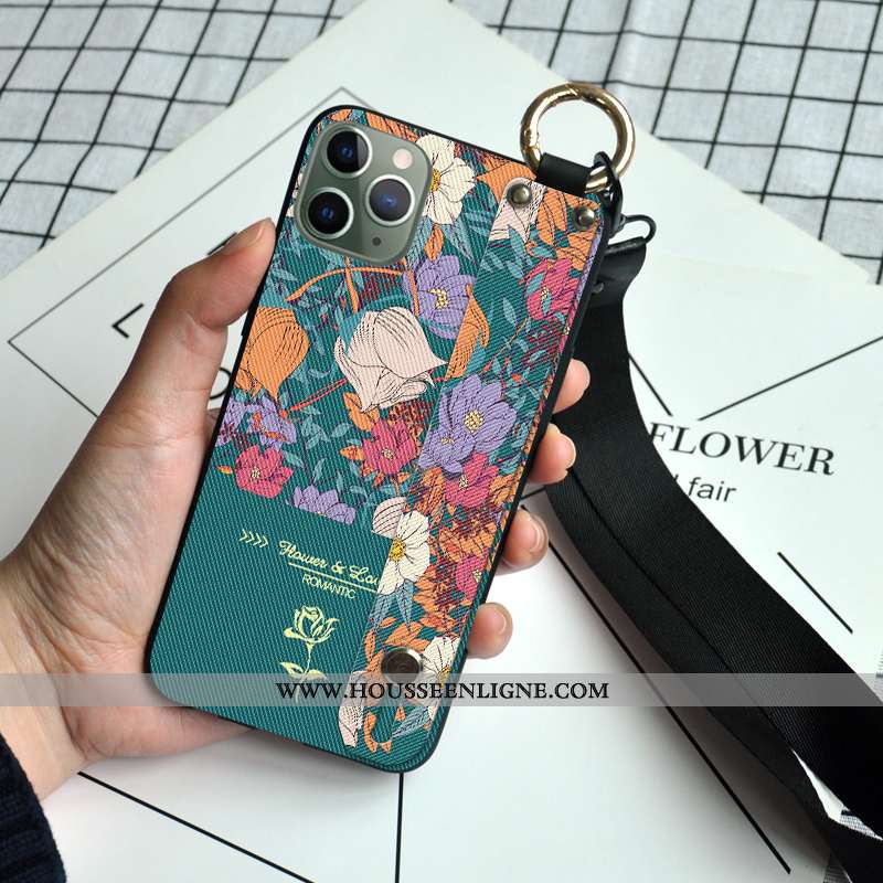 Housse iPhone 11 Pro Tendance Fluide Doux Vert Tout Compris Créatif Téléphone Portable Personnalité 