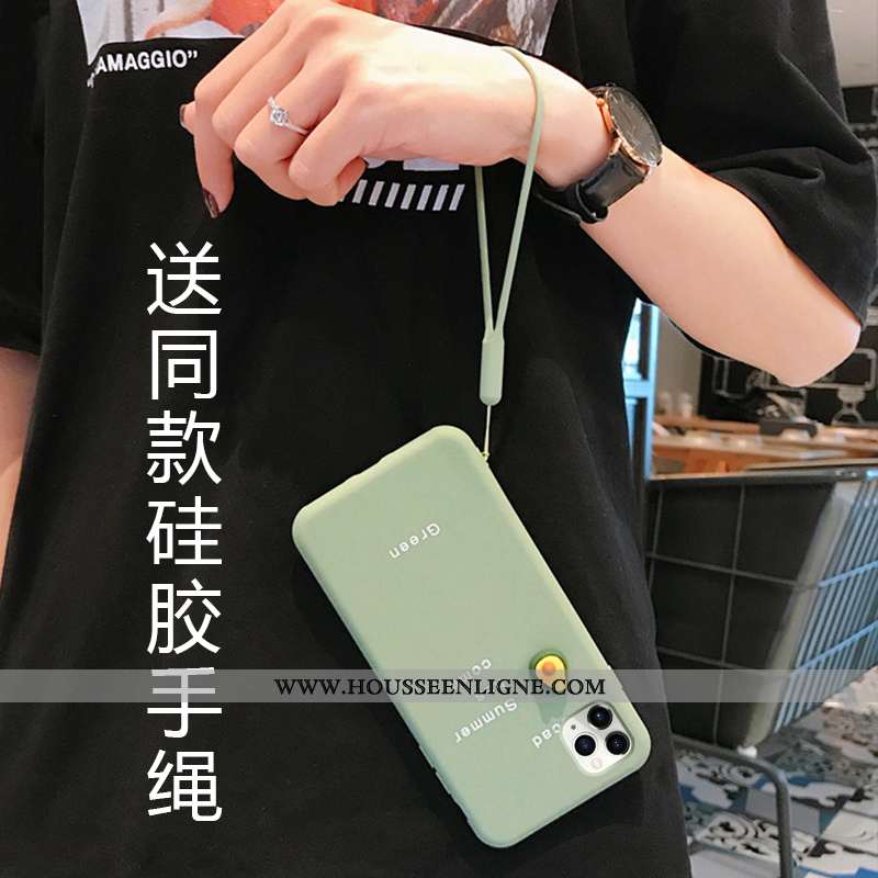 Housse iPhone 11 Pro Ultra Légère Vert Créatif Dimensionnel Coque Net Rouge Verte