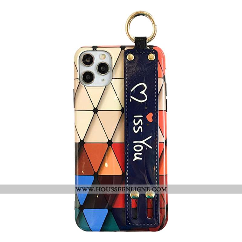 Housse iPhone 11 Pro Vintage Fluide Doux Coque Noir Personnalité Incassable Tout Compris