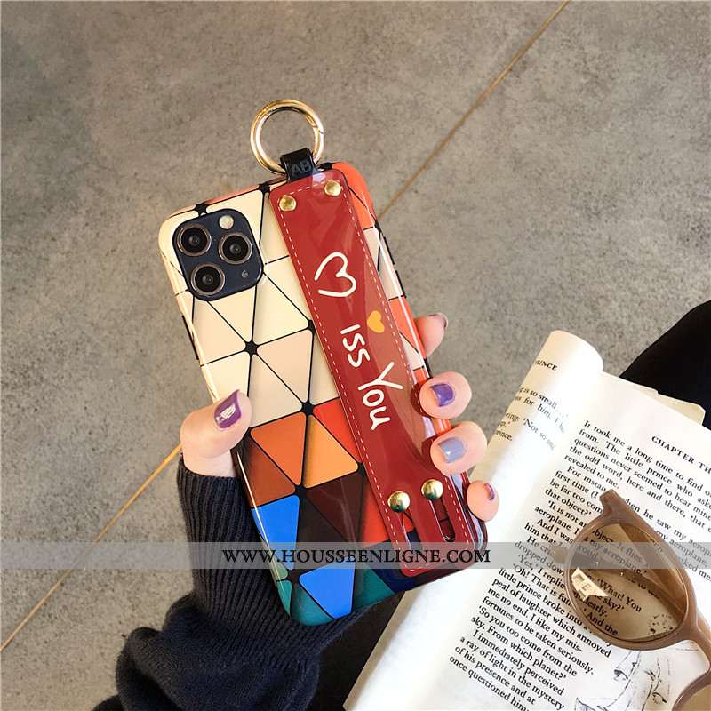 Housse iPhone 11 Pro Vintage Fluide Doux Coque Noir Personnalité Incassable Tout Compris