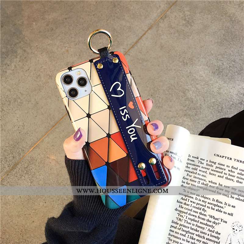 Housse iPhone 11 Pro Vintage Fluide Doux Coque Noir Personnalité Incassable Tout Compris