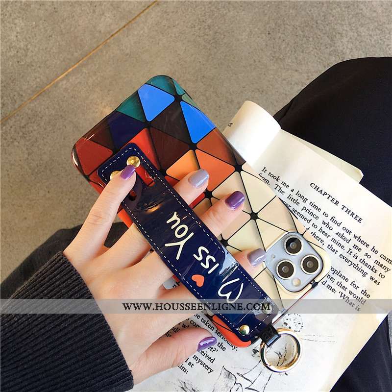 Housse iPhone 11 Pro Vintage Fluide Doux Coque Noir Personnalité Incassable Tout Compris
