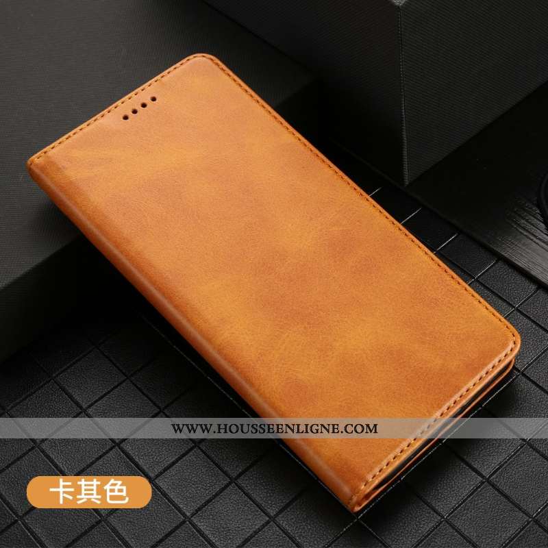 Housse iPhone 11 Protection Cuir Rouge Carte Tout Compris Étui Business
