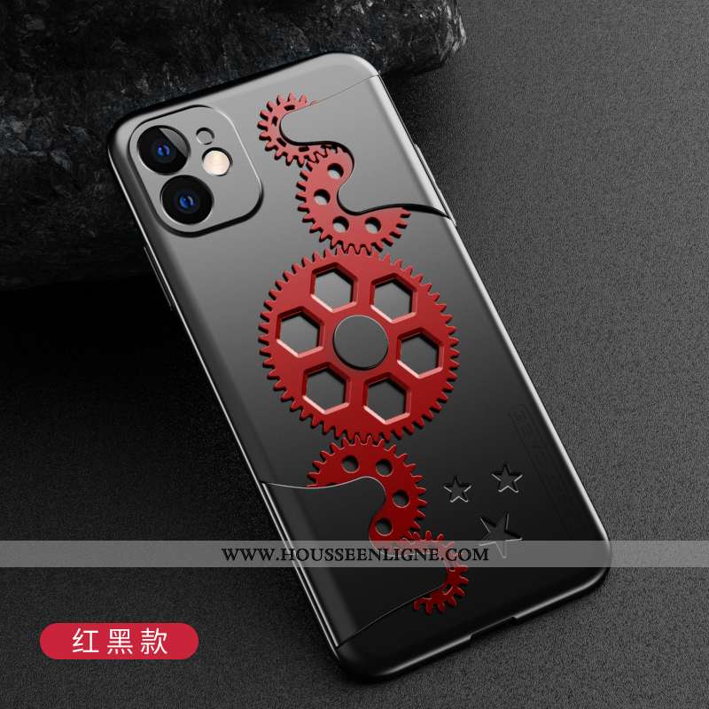 Housse iPhone 11 Protection Délavé En Daim Rouge Étui Téléphone Portable Tout Compris Légère