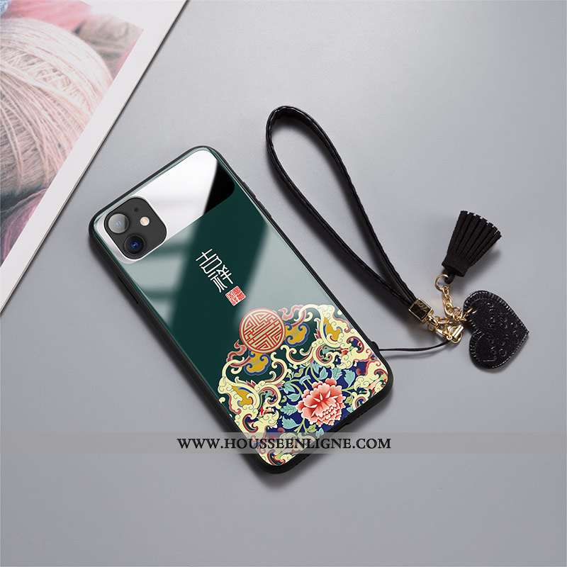 Housse iPhone 11 Protection Verre Tendance Miroir Incassable Amoureux Difficile Rouge
