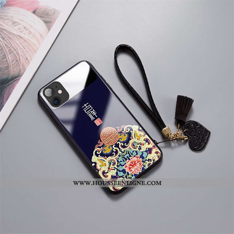 Housse iPhone 11 Protection Verre Tendance Miroir Incassable Amoureux Difficile Rouge