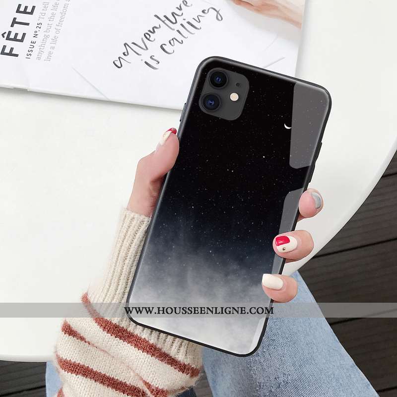 Housse iPhone 11 Silicone Personnalité Net Rouge Téléphone Portable Coque Tendance Peinture À L'huil