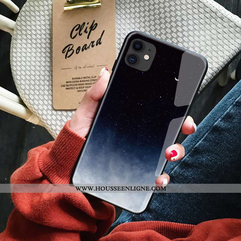 Housse iPhone 11 Silicone Personnalité Net Rouge Téléphone Portable Coque Tendance Peinture À L'huil