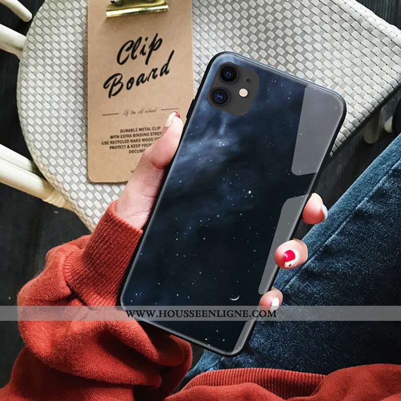 Housse iPhone 11 Silicone Personnalité Net Rouge Téléphone Portable Coque Tendance Peinture À L'huil