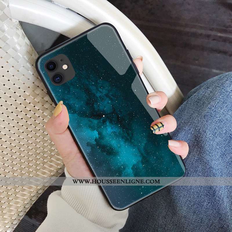 Housse iPhone 11 Silicone Personnalité Net Rouge Téléphone Portable Coque Tendance Peinture À L'huil