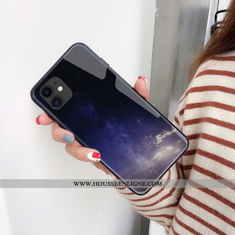 Housse iPhone 11 Silicone Personnalité Net Rouge Téléphone Portable Coque Tendance Peinture À L'huil