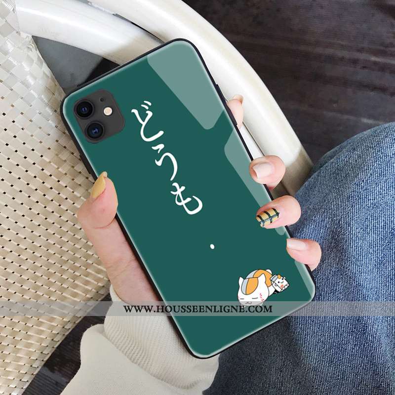 Housse iPhone 11 Silicone Personnalité Net Rouge Téléphone Portable Coque Tendance Peinture À L'huil
