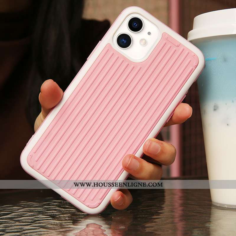 Housse iPhone 11 Silicone Protection Couleur Unie Créatif Incassable Bleu Étui