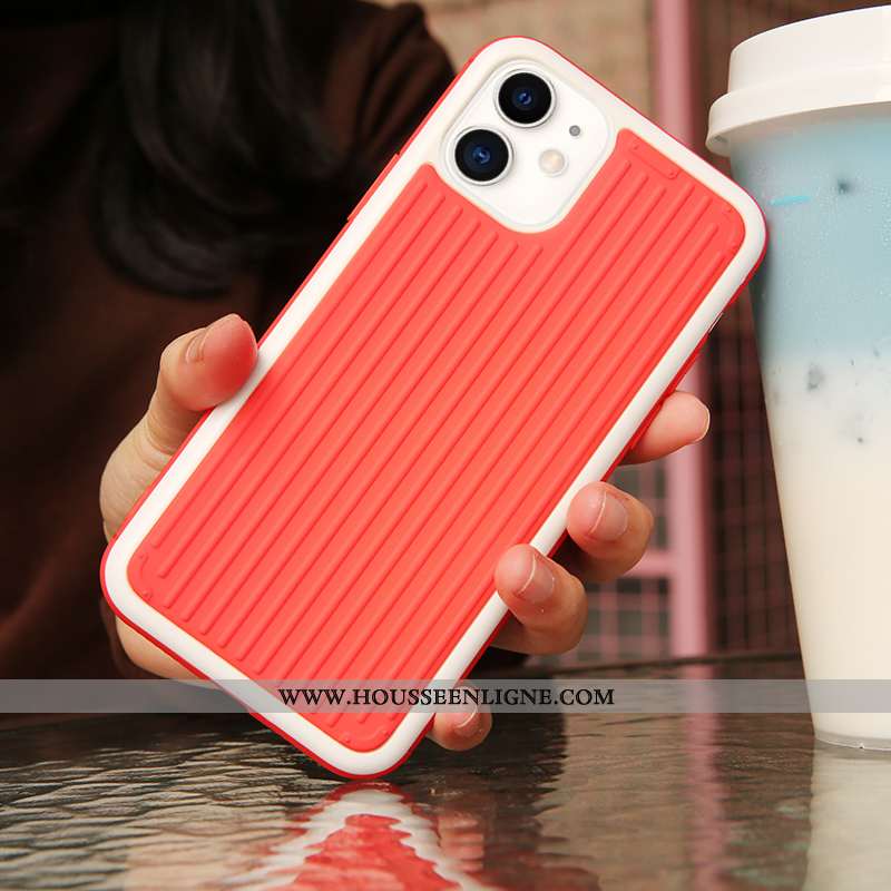 Housse iPhone 11 Silicone Protection Couleur Unie Créatif Incassable Bleu Étui