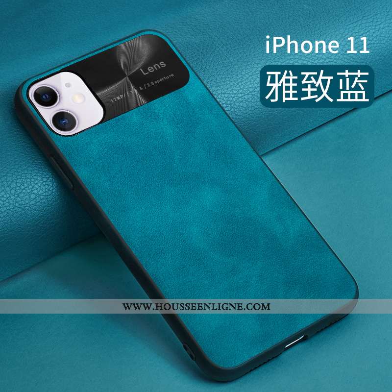 Housse iPhone 11 Tendance Légère Incassable Cuir Orange Net Rouge Nouveau