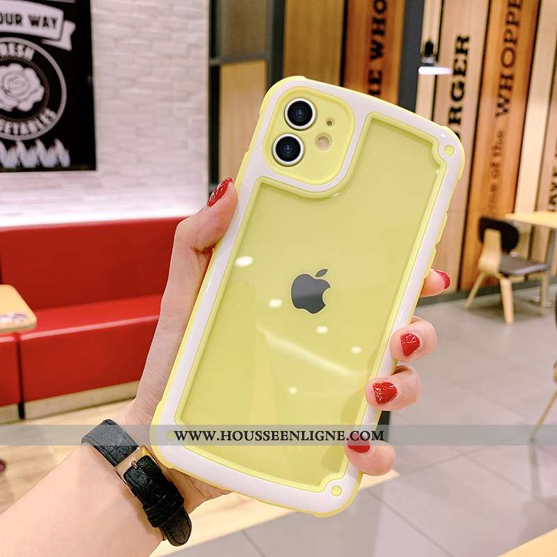 Housse iPhone 11 Tendance Protection Étui Violet Incassable Couleurs De Bonbon Téléphone Portable