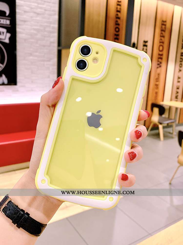 Housse iPhone 11 Tendance Protection Étui Violet Incassable Couleurs De Bonbon Téléphone Portable