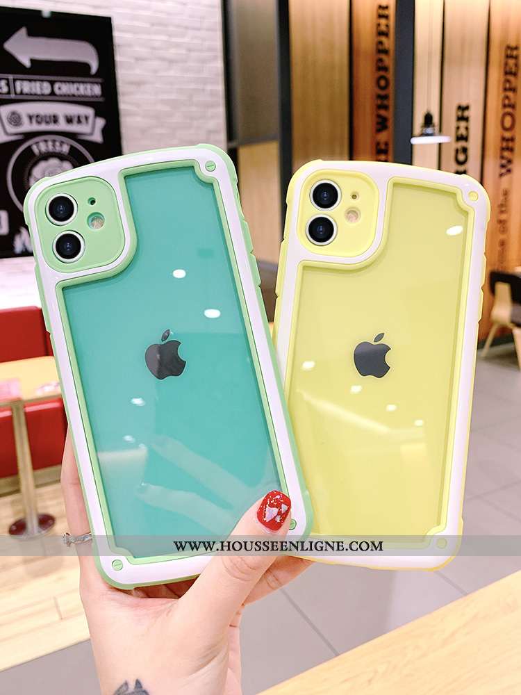 Housse iPhone 11 Tendance Protection Étui Violet Incassable Couleurs De Bonbon Téléphone Portable