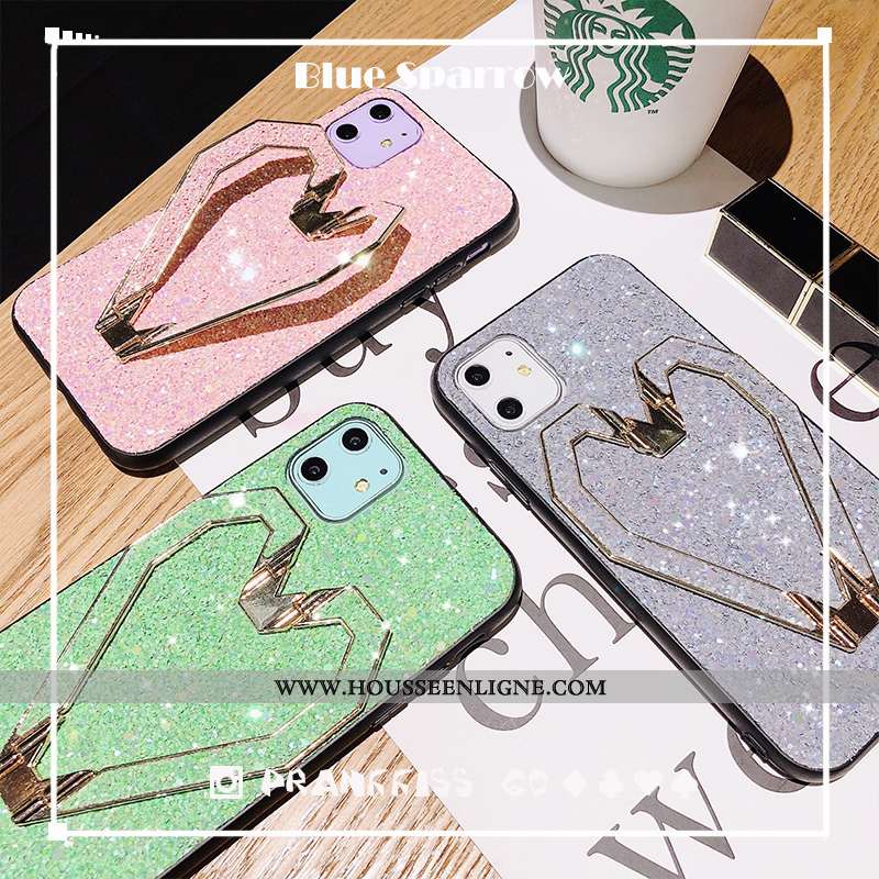 Housse iPhone 11 Ultra Légère Étui Incassable Protection Support Couleur Unie Rose