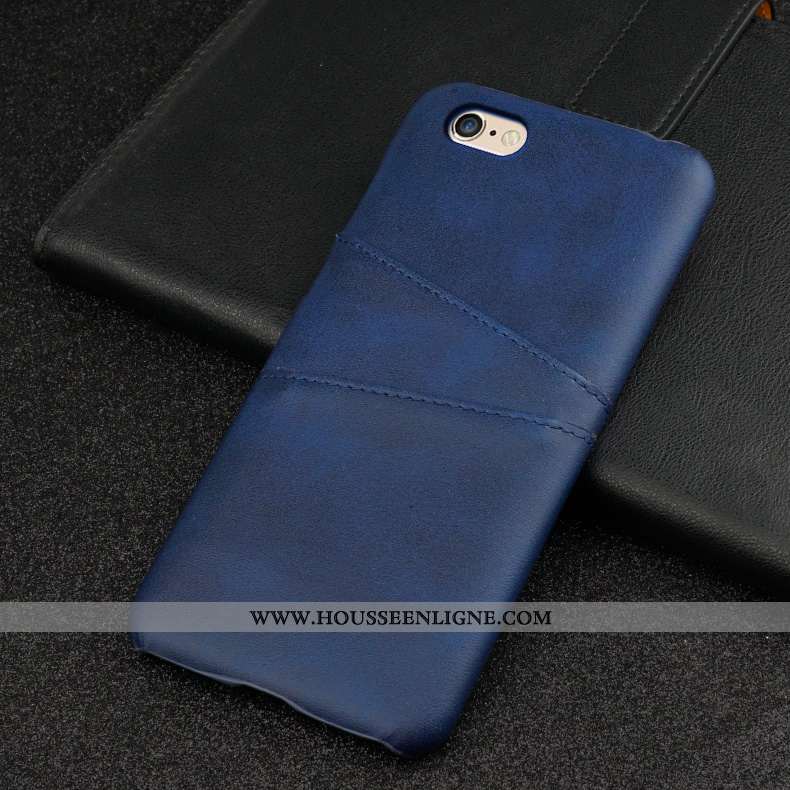 Housse iPhone 6/6s Cuir Protection Tempérer Personnalité Business Difficile Membrane Bleu