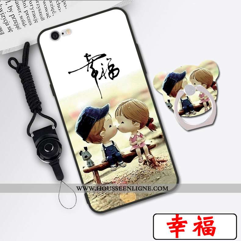 Housse iPhone 6/6s Dessin Animé Silicone Blanc Coque Nouveau Téléphone Portable Simple Blanche