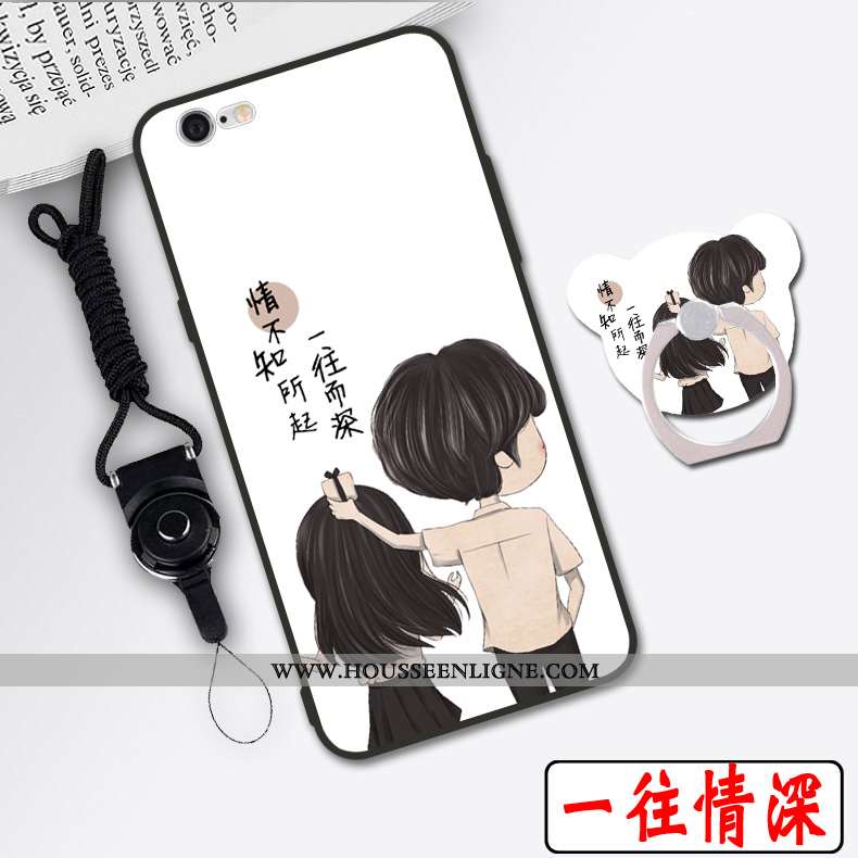 Housse iPhone 6/6s Dessin Animé Silicone Blanc Coque Nouveau Téléphone Portable Simple Blanche