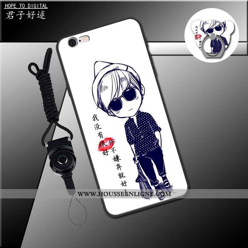 Housse iPhone 6/6s Fluide Doux Coque Noir Étui Téléphone Portable