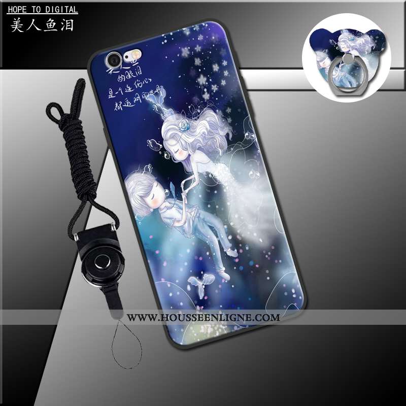 Housse iPhone 6/6s Fluide Doux Coque Noir Étui Téléphone Portable