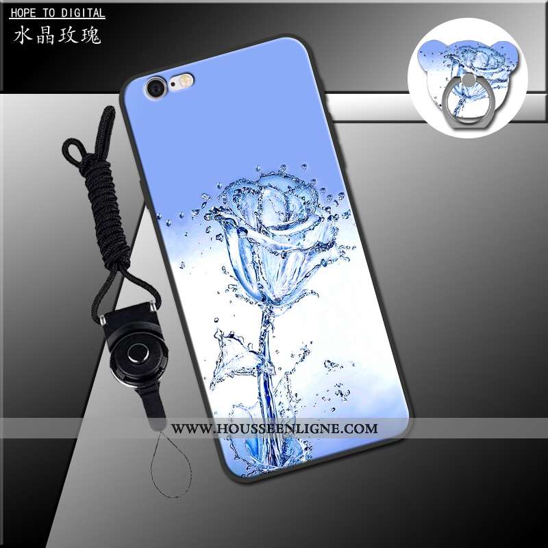 Housse iPhone 6/6s Fluide Doux Coque Noir Étui Téléphone Portable