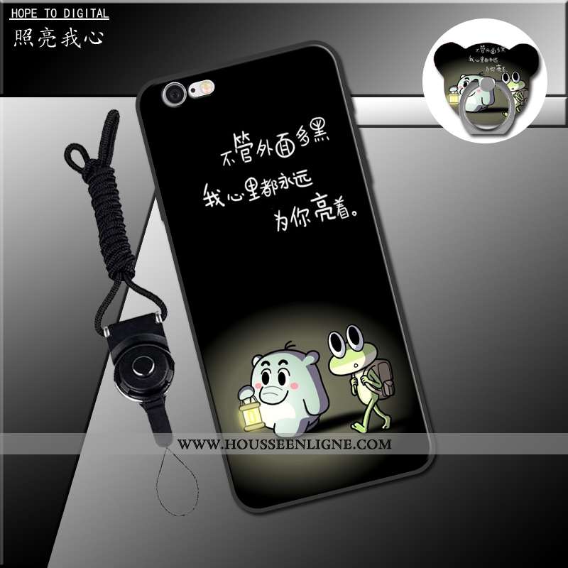 Housse iPhone 6/6s Fluide Doux Coque Noir Étui Téléphone Portable