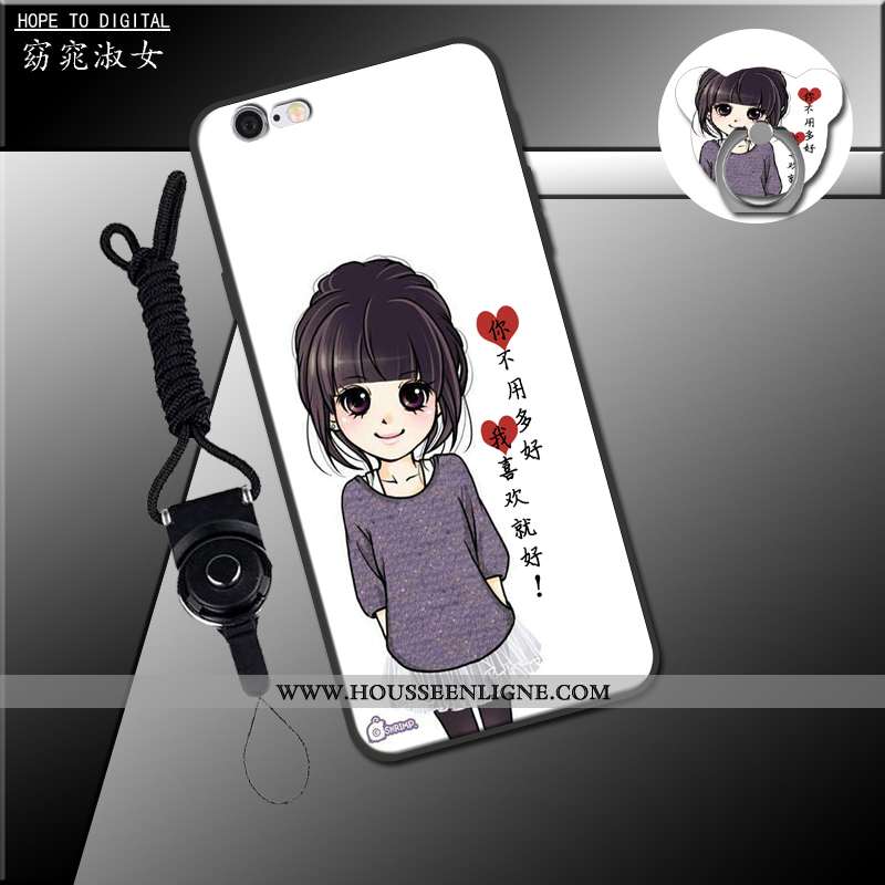 Housse iPhone 6/6s Fluide Doux Coque Noir Étui Téléphone Portable