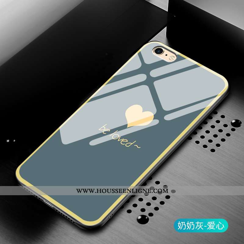 Housse iPhone 6/6s Mode Protection Simple Tout Compris Verre Gris Incassable Rose