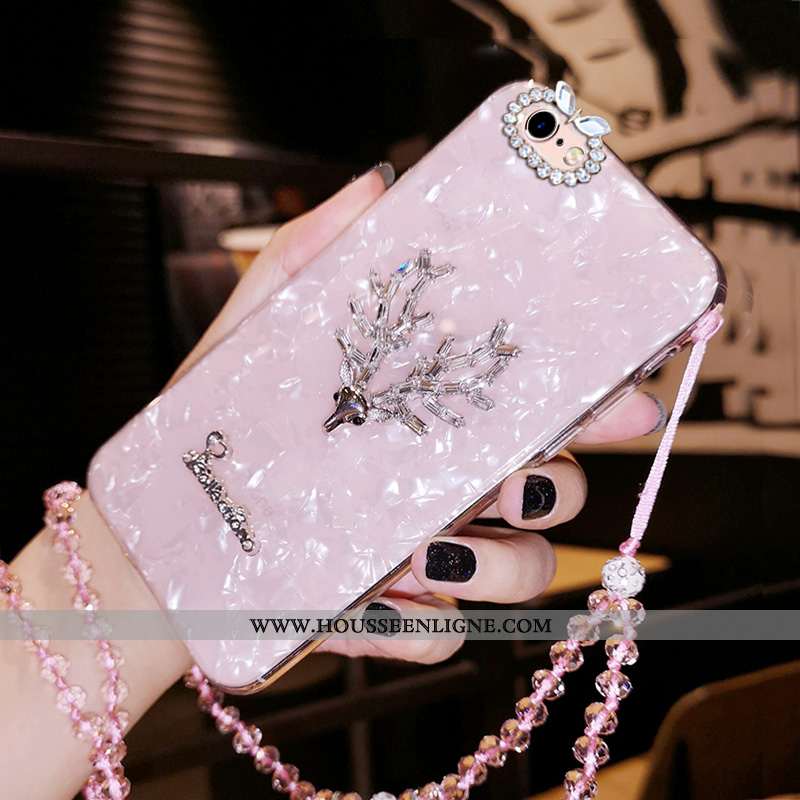 Housse iPhone 6/6s Plus Créatif Tendance Nouveau Fluide Doux Elk Téléphone Portable Net Rouge Rose