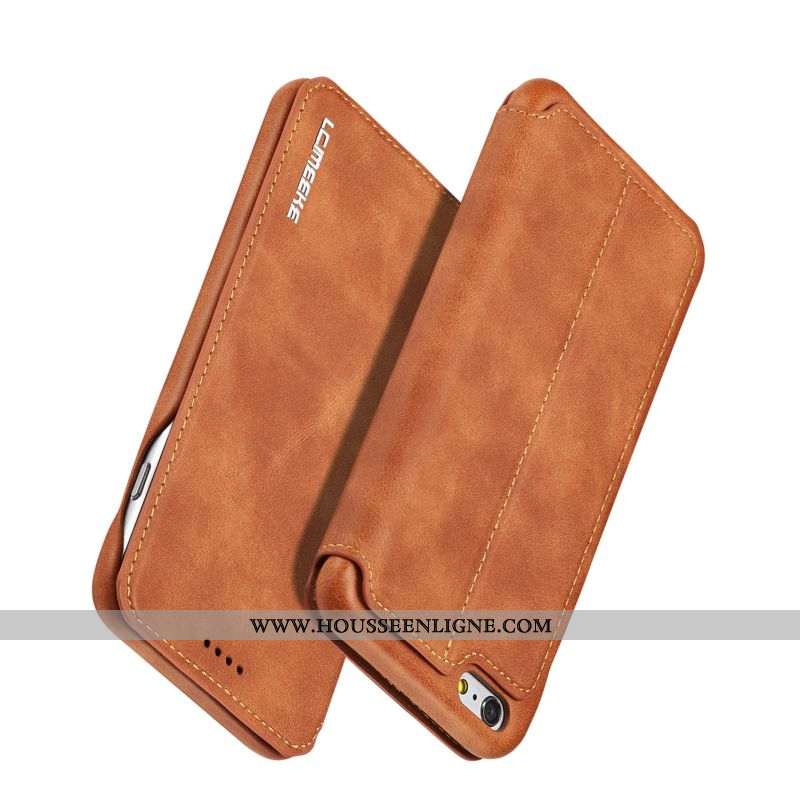 Housse iPhone 6/6s Plus Cuir Silicone Protection Incassable Étui Téléphone Portable Nouveau Marron