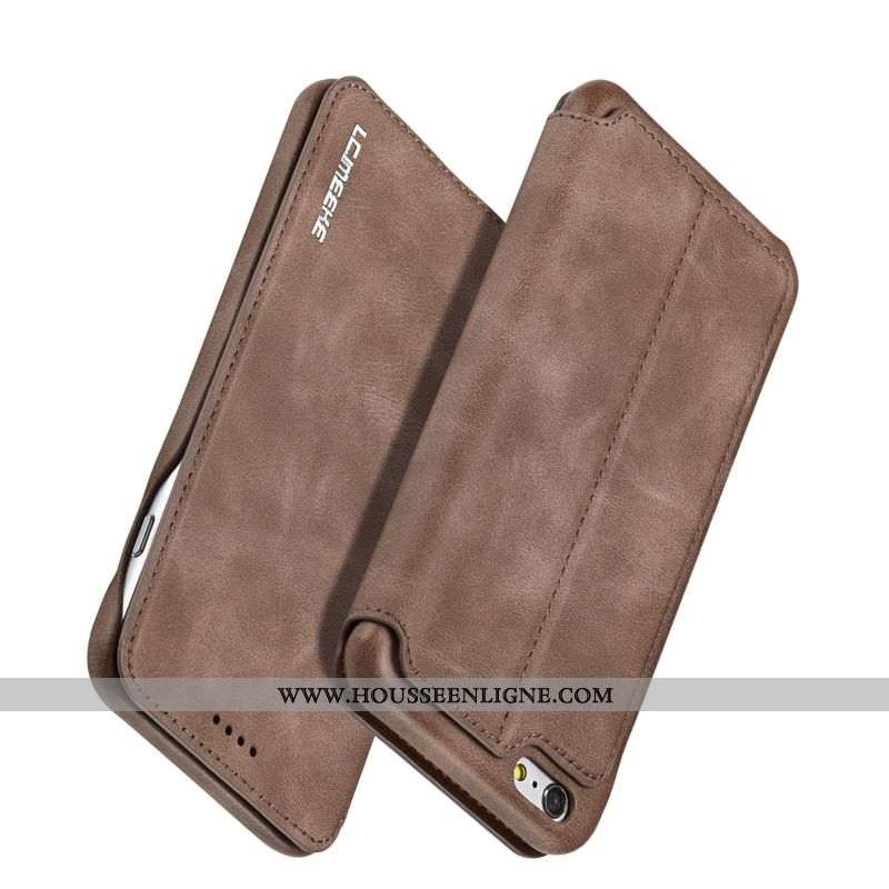 Housse iPhone 6/6s Plus Cuir Silicone Protection Incassable Étui Téléphone Portable Nouveau Marron