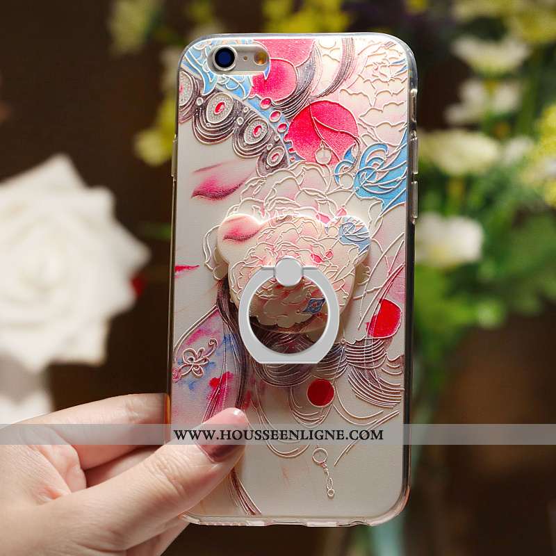 Housse iPhone 6/6s Plus Gaufrage Charmant Transparent Étui Personnalité Multicolore Coque Coloré