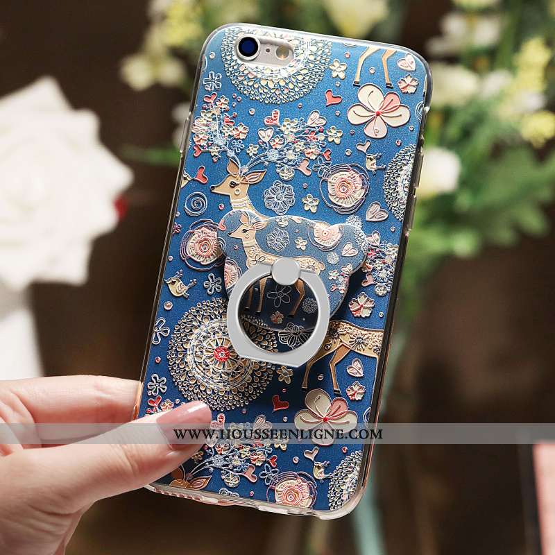 Housse iPhone 6/6s Plus Gaufrage Charmant Transparent Étui Personnalité Multicolore Coque Coloré