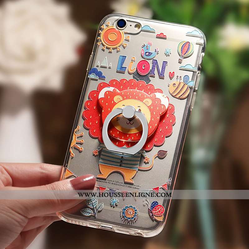 Housse iPhone 6/6s Plus Gaufrage Charmant Transparent Étui Personnalité Multicolore Coque Coloré