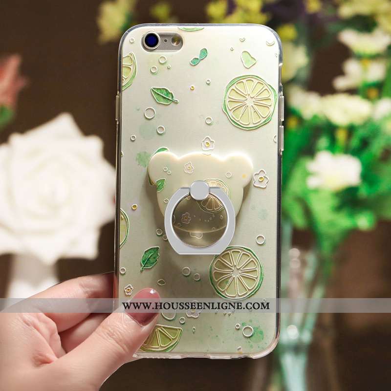 Housse iPhone 6/6s Plus Gaufrage Charmant Transparent Étui Personnalité Multicolore Coque Coloré