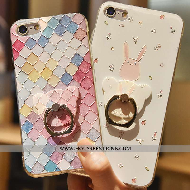 Housse iPhone 6/6s Plus Gaufrage Charmant Transparent Étui Personnalité Multicolore Coque Coloré