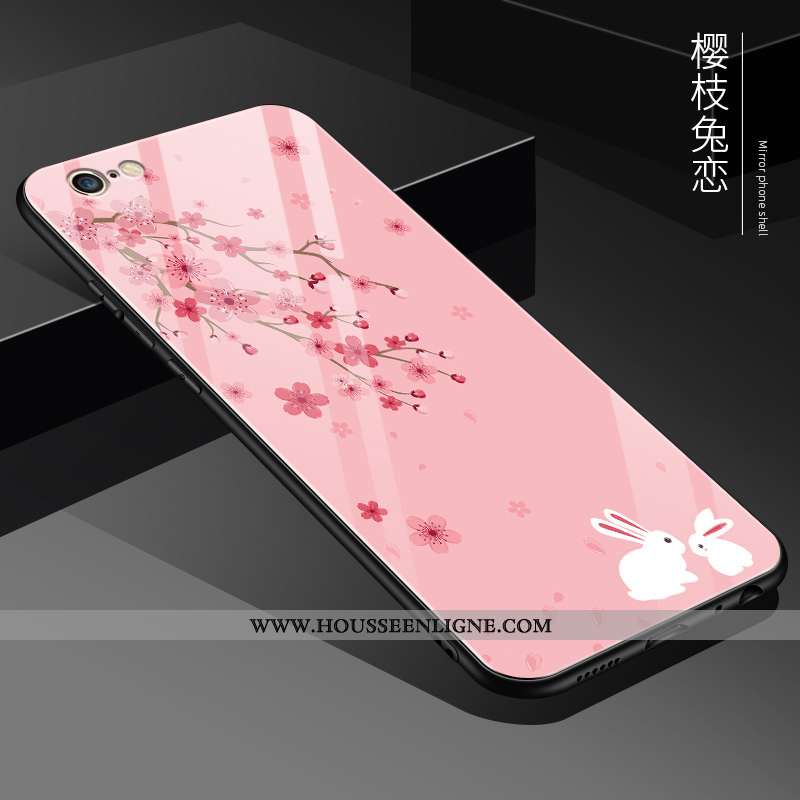 Housse iPhone 6/6s Plus Protection Verre Difficile Personnalité Tout Compris Incassable Coque Rose