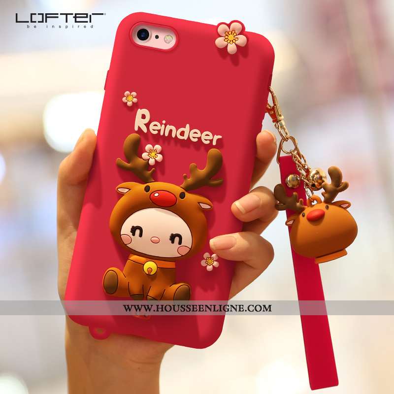 Housse iPhone 6/6s Plus Silicone Ornements Suspendus Fluide Doux Tout Compris Charmant Rouge Télépho