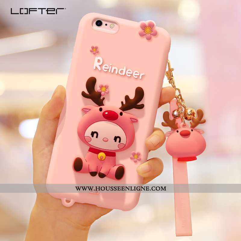 Housse iPhone 6/6s Plus Silicone Ornements Suspendus Fluide Doux Tout Compris Charmant Rouge Télépho