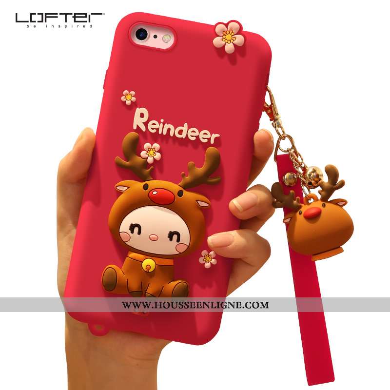 Housse iPhone 6/6s Plus Silicone Ornements Suspendus Fluide Doux Tout Compris Charmant Rouge Télépho