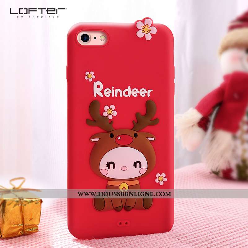 Housse iPhone 6/6s Plus Silicone Ornements Suspendus Fluide Doux Tout Compris Charmant Rouge Télépho