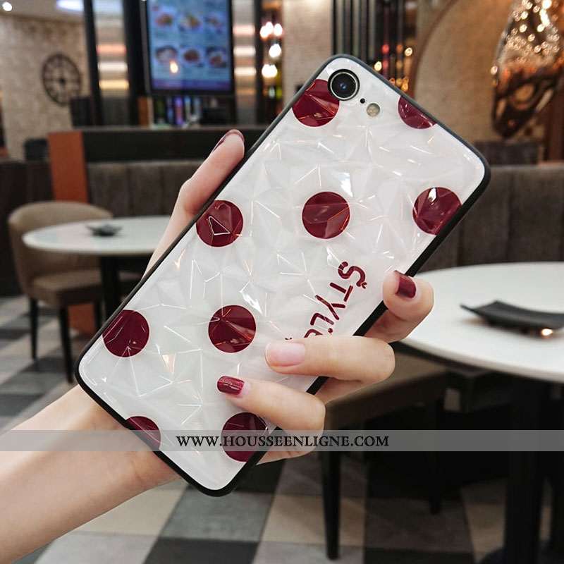 Housse iPhone 6/6s Plus Tendance Légère Ultra Fluide Doux Personnalité Blanc Pu Blanche