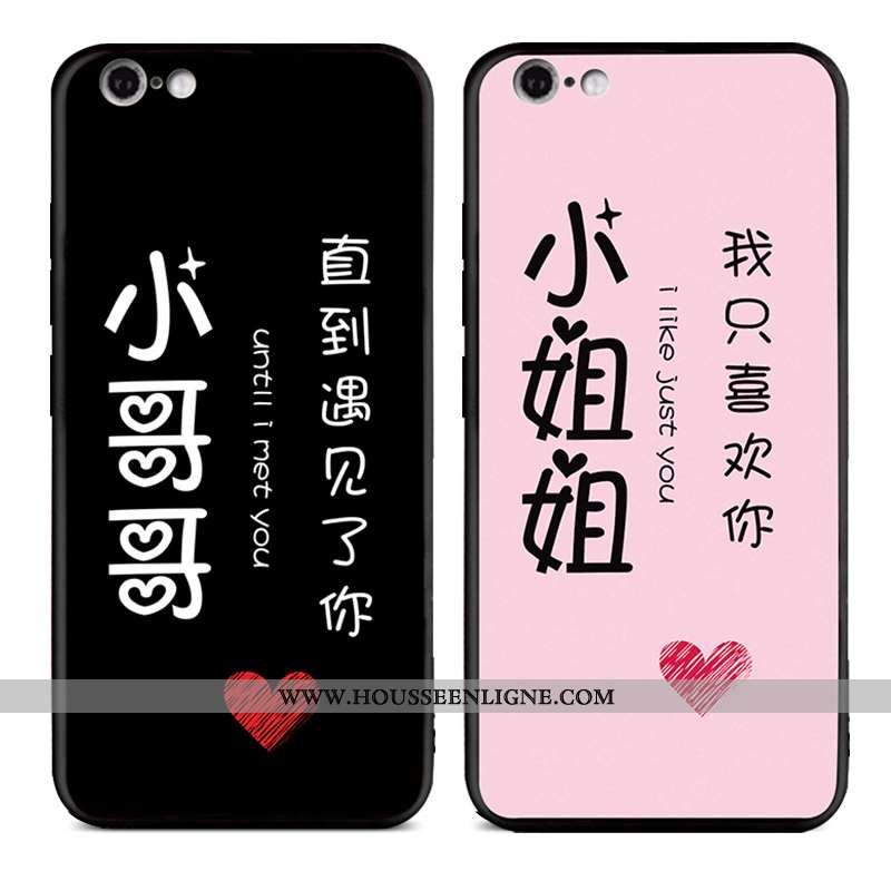 Housse iPhone 6/6s Silicone Protection Délavé En Daim Personnalité Téléphone Portable Noir Coque
