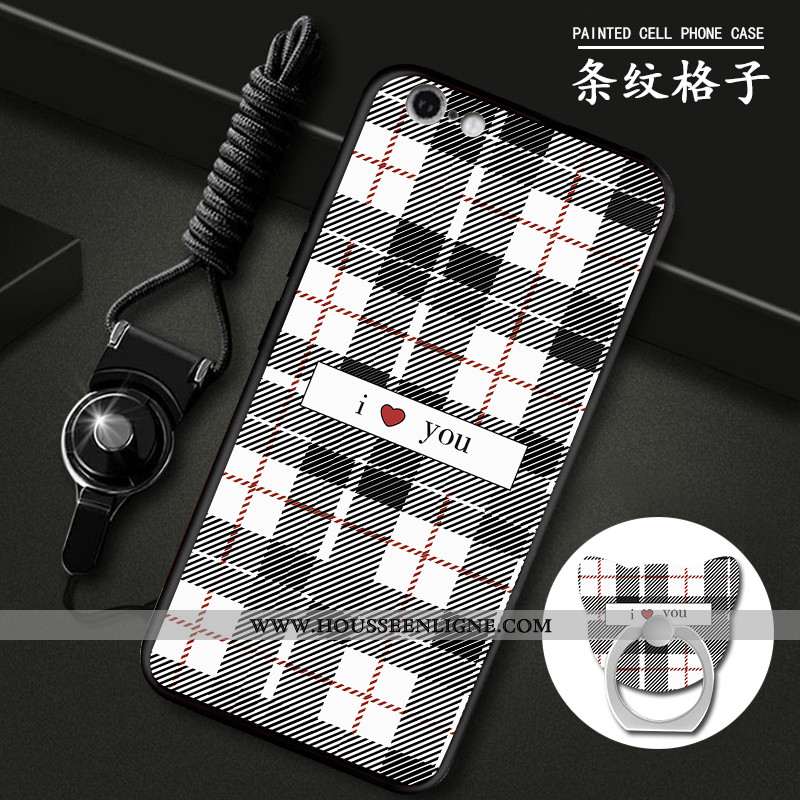 Housse iPhone 6/6s Silicone Protection Délavé En Daim Personnalité Téléphone Portable Noir Coque